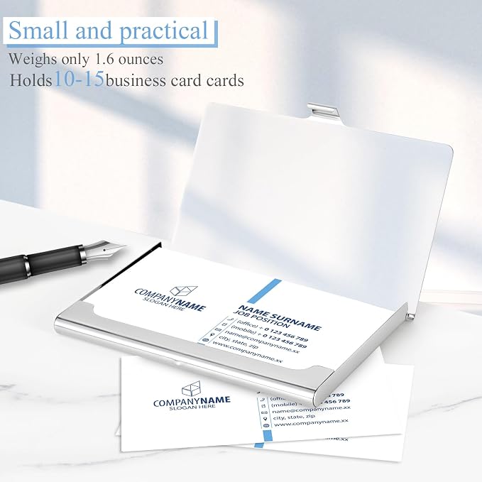 2 Pack Business Card Holder，Color Printing Men's and Women's Business Card - Image 3