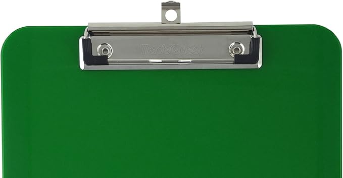 Trade Quest Plastic Clipboard Opaque Color Letter Size Low Profile Clip - Image 5