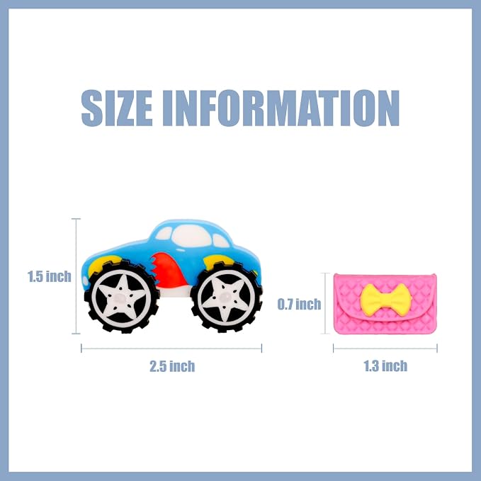 182pcs 3D Cute Kids Erasers, Random Desktop Pet Toys Gifts, Classroom Rewards - Image 2