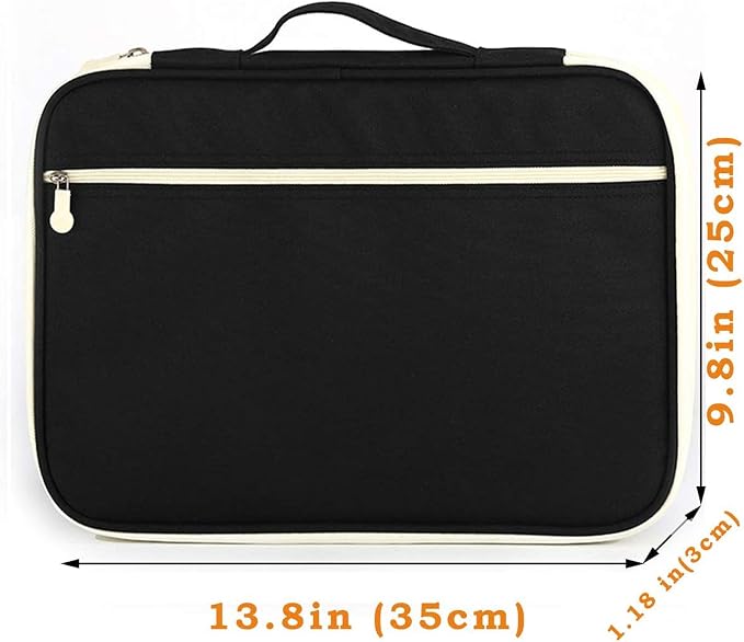 JAKAGO A4 Travel Portfolio Multifunctional Document Organizer Zippered Case - Image 5