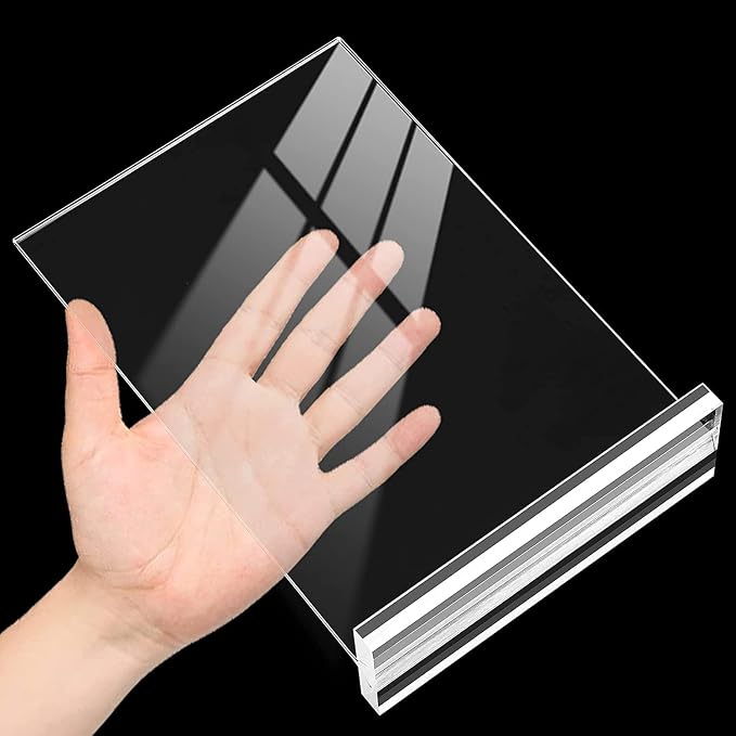 KOOLDE Acrylic Sign Holder 8.5x11 Inches 3 Pack T Shape Desktop Display Stand - Image 2