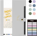 Sooez Aesthetic 8 Pocket Accordion File Organizer, Pastels Expanding File Folder by Sooez