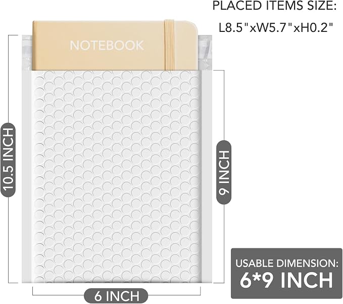 GSSUSA White Bubble Mailers 6X10 Inches 500 Pack, Padded Poly Bubble Mailer - Image 2