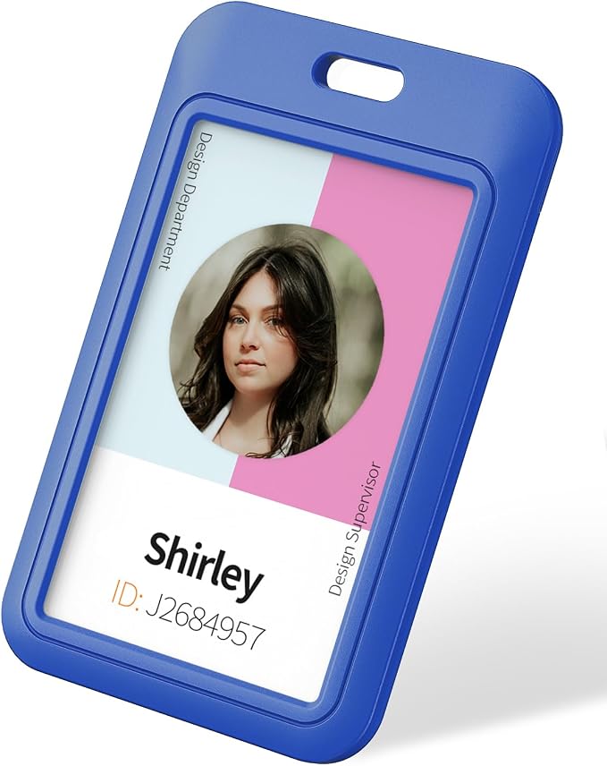 Uniclife 3 Pack Sliding ID Badge Holder Vertical Hard Plastic Case by UnicLife