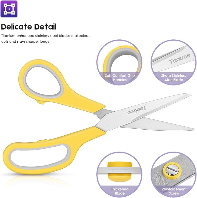 Scissors Bulk Set 40-Pack, Taotree 8" All Purpose Scissors - Image 4