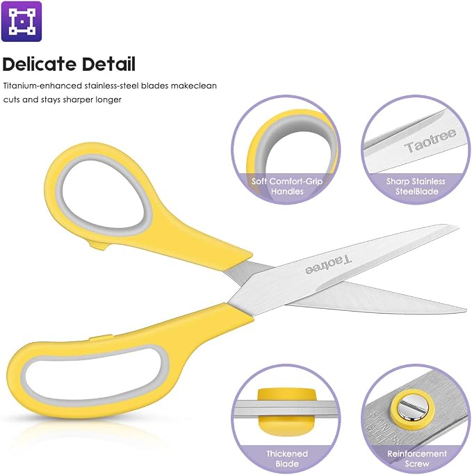 Scissors Bulk Set of 60-Pack, Taotree 8"Scissors All Purpose Heavy Duty | Sharp - Image 4