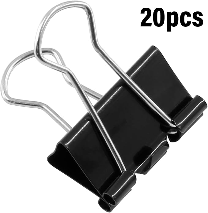 20 Pack Extra Large Binder Clips Black Paper Clips, 2 Inch / 51mm Huge Binder - Image 2