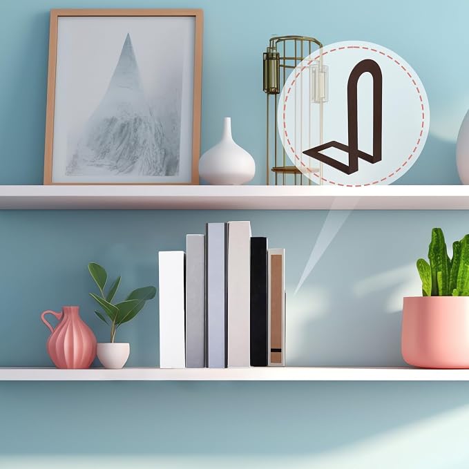 Chunful 12 Pcs Bronze Modern Metal Book Ends - Image 6
