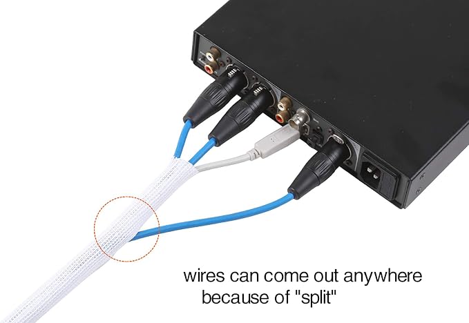Alex Tech 25ft - 3/8 inch Cord Protector Wire Loom Tubing Cable Sleeve Split - Image 3
