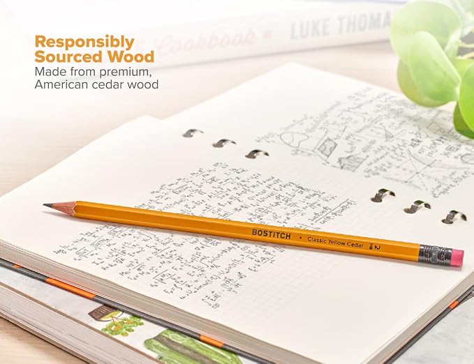Bostitch Office Premium #2 Pencils, American Cedar Wood, Pre-Sharpened - Image 4