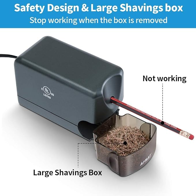 AFMAT 4 Pack Electric Pencil Sharpener, Heavy Duty Pencil Sharpener - Image 6