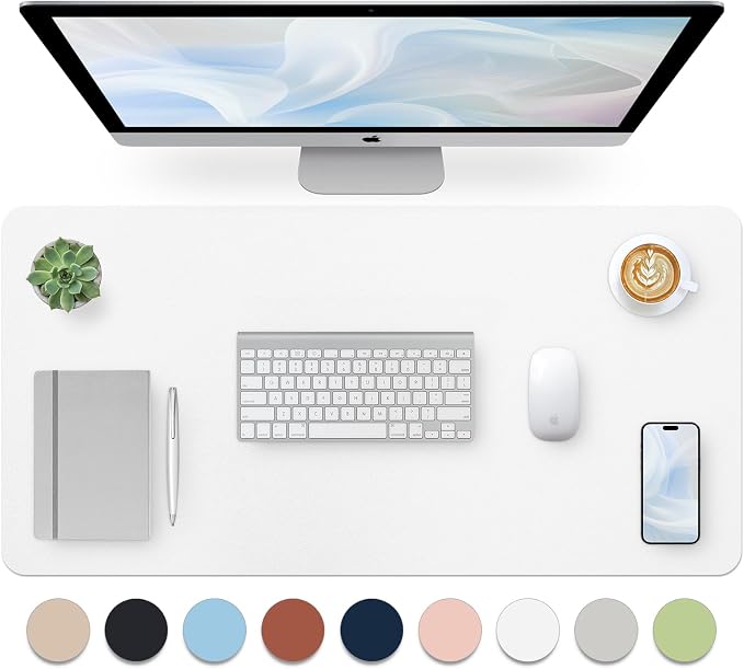Leather Desk Pad, Large Mouse Pad, Non-Slip Desk Mat, Leather Desk Blotter by Bloss