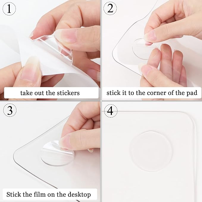 Oterri Clear Writing Desk Pad, 24’’x17” Heat Resistant Waterproof PVC Round - Image 3