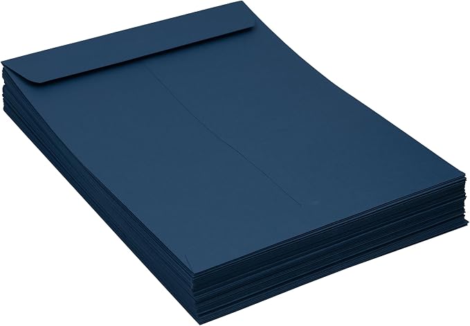 LUXPaper 9 x 12 Open End Envelopes | Peel & Press | Navy Blue | 80lb. Text | 50 - Image 4