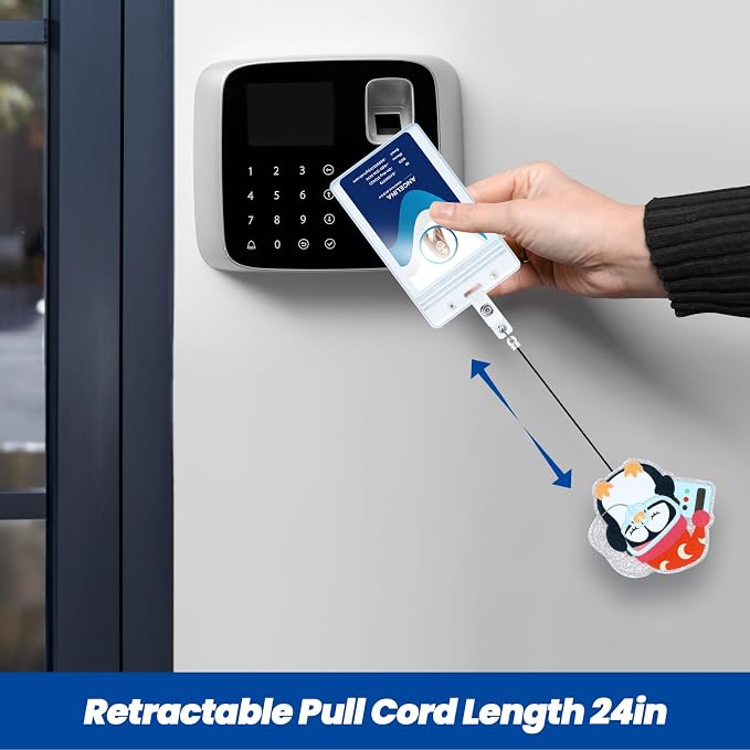 Funny Sleep Study Nurse Badge Reel, Cute Nightcap CPAP Penguin Retractable ID - Image 6