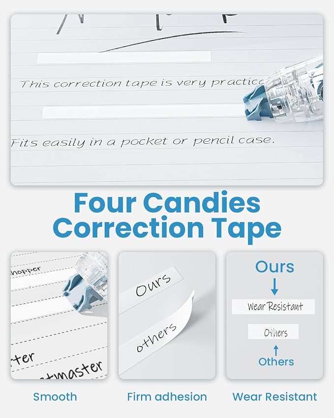 Four Candies 2-Pack White Correction Tape - Image 6