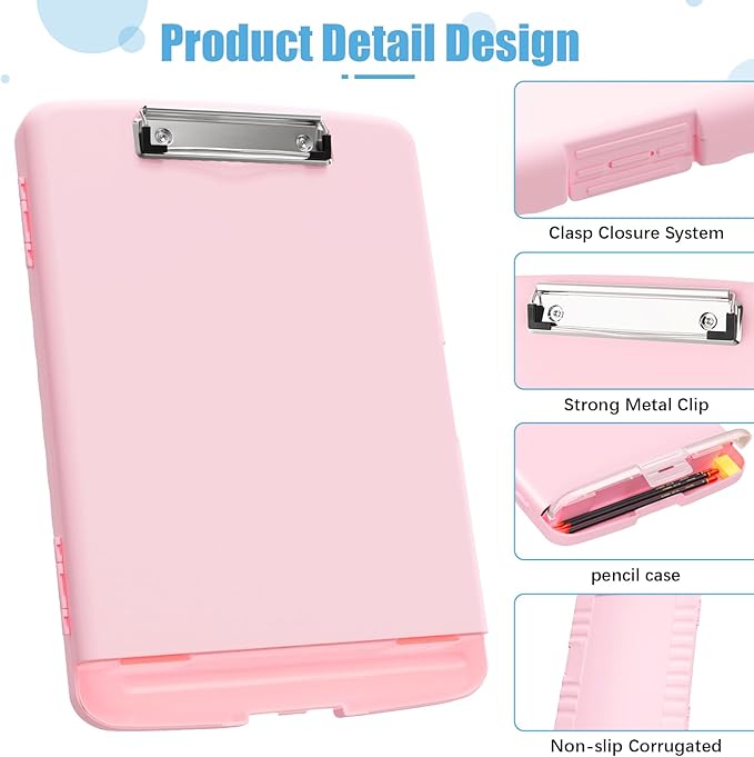 Hongri Clipboard with Storage with Pen Holder, Folder Nursing Clip Board 8.5 x - Image 2
