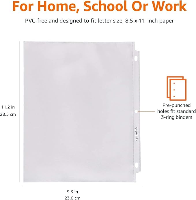 Amazon Basics Heavy Duty Non-Glare Sheet Protector - Image 6