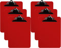 Pack of 6 Plastic Clipboards by DAVISGROUP