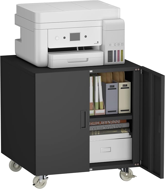 Printer Stand with Storage, Metal Printer Table - Image 9