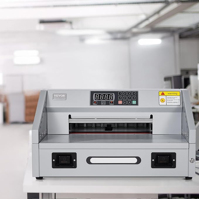 VEVOR Electric Paper Cutter, 300W Heavy Duty Paper Cutter Machine 11.8 in / 330 - Image 8