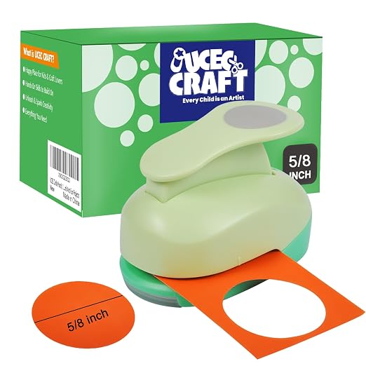 UCEC 5/8 Inch Circle Punch - 16mm Paper Circle Cutter by UCEC