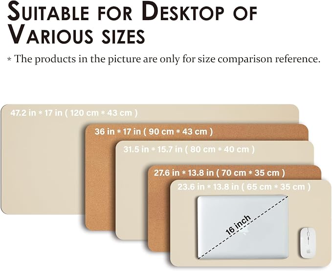 Cork Desk Mat - Small Dual-Sided Desk Pad - Image 5