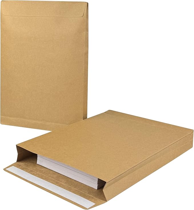 Large Expandable Envelopes, 25 Pack 9.3x 13" Big Mailing Envelopes | Self Seal by NeatHouse