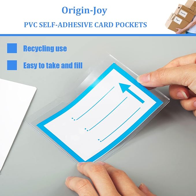 Origin-Joy 35 PCS Self Adhesive Index Card Pockets - Image 3