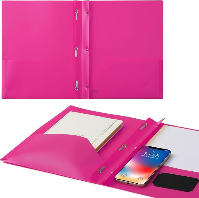 Mr. Pen- Plastic Folders with Pockets and Prongs, 48 Pack, Letter Size | Letter - Image 6