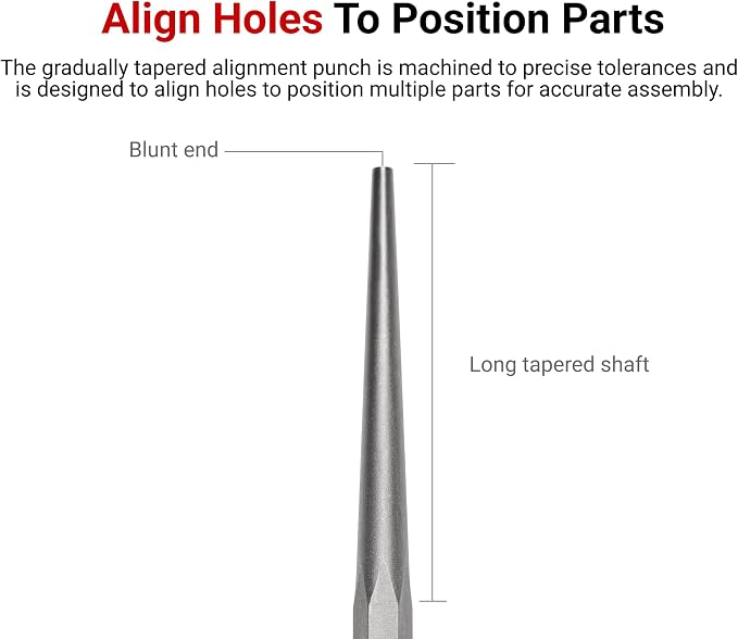 TEKTON 3/8 Inch Alignment Punch | 66179 | Made in USA - Image 2