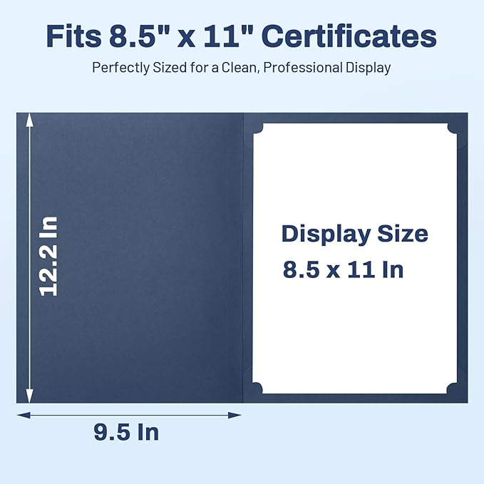 SUNEE Certificate Holders, 100 Packs Navy Blue Diploma Holders, Certificate - Image 5