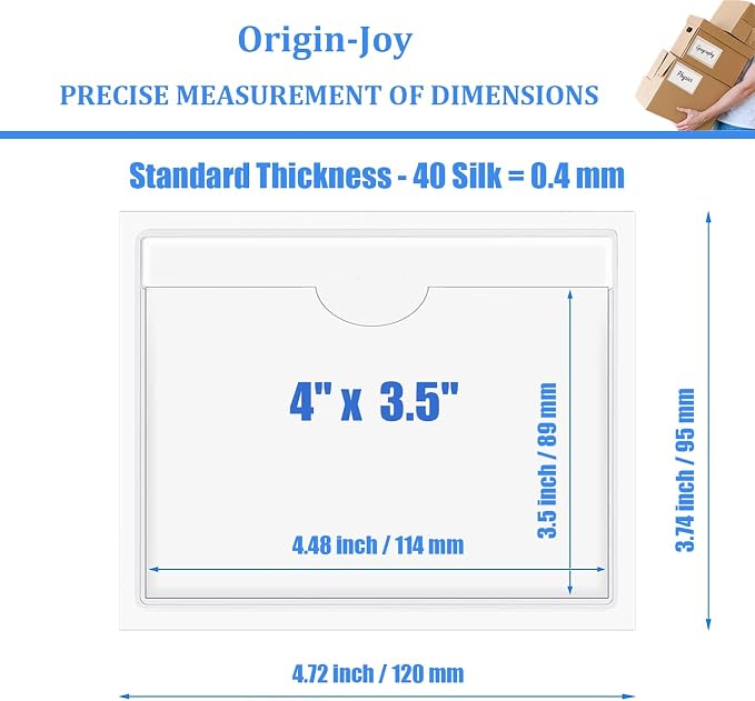 Origin-Joy 35 PCS Self Adhesive Index Card Pockets - Image 2