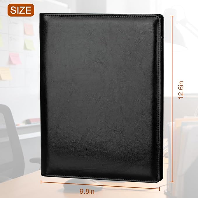 Padfolio Portfolio Binder, Faux Leather Folder, Resume Interview Legal Document - Image 4