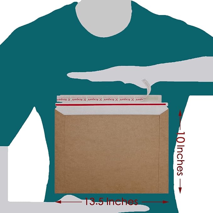 Xxcxpark 36 Pack Brown Kraft Rigid Mailers 10 x 13.5 inches, Self Seal Photo - Image 4