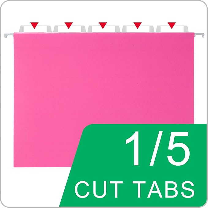 VZCPYTPM 25 Pack Hanging File Folders Letter Size, Reinforced Rods - Image 7