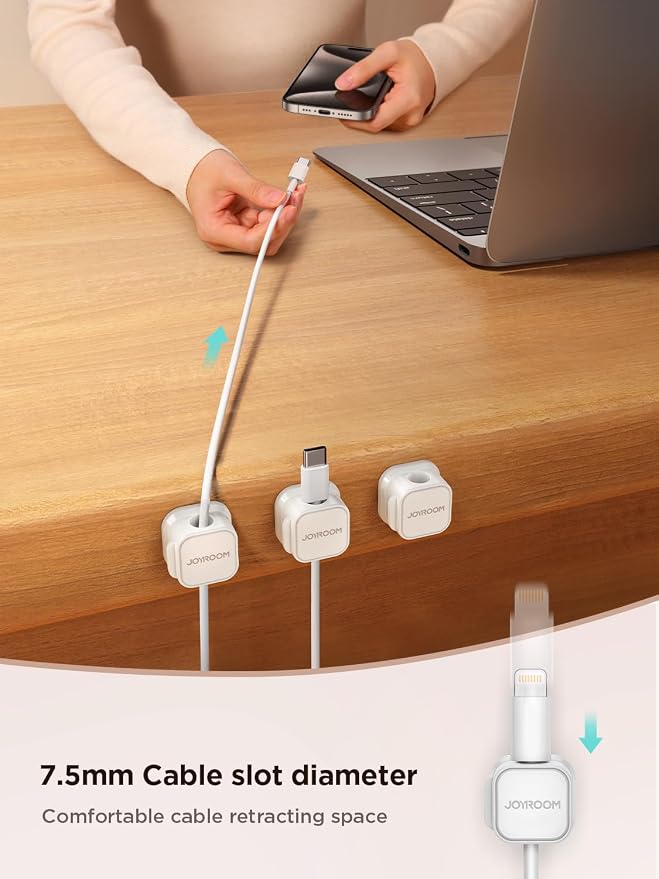 12 Pack Magnetic Cord Holder, Cord Organizer Cable Clip - Image 3