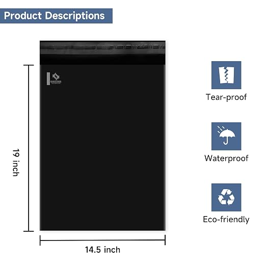 KKBESTPACK 14.5x19 200 PCS Large Poly Mailers Shipping Bags - Image 2
