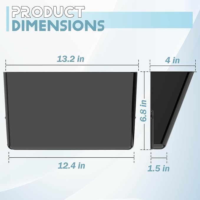 MINDEPOT 5 Pockets Acrylic Wall File Organizer, Plastic Hanging Wall File Holder - Image 2