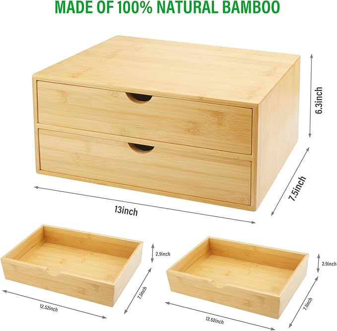 Charmewooden Bamboo Desk Organizer - Image 3