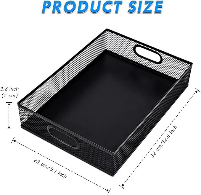 2Pcs Desk Drawer Organizer, Stable Metal Mesh Desk Storage Tray, Versatile - Image 7