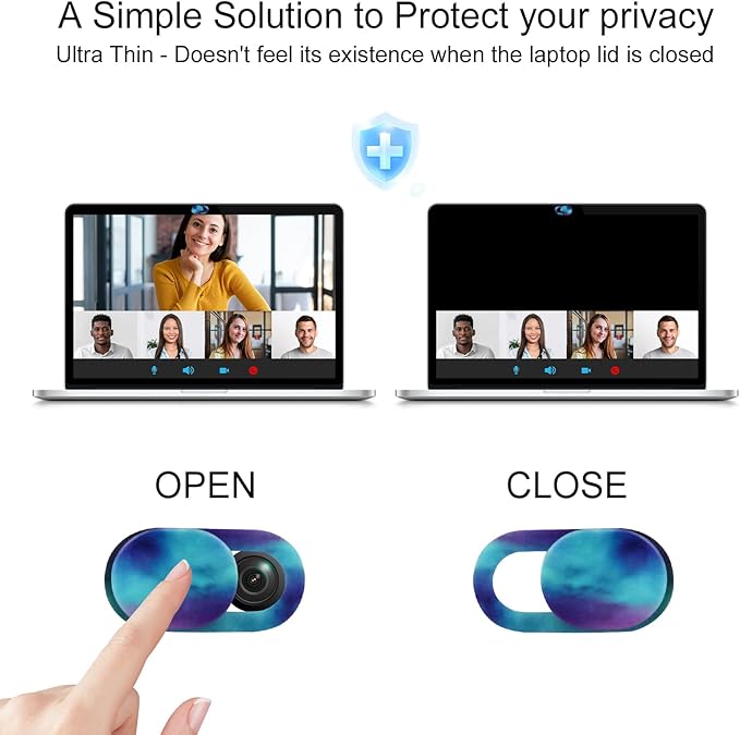 Camera Cover Slide 8 Packs, Webcam Cover Ultra Thin Sticker Privacy Protector - Image 2