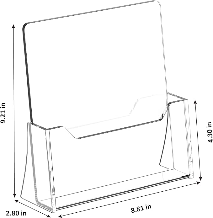 Acrylic Brochure Holder 8.5 x 11 inch 6 Pack - Image 2
