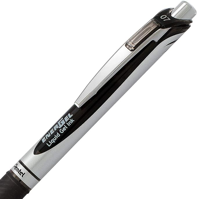 Pentel Energel 0.7 mm RTX Retractable Black Ink Pens - Image 3