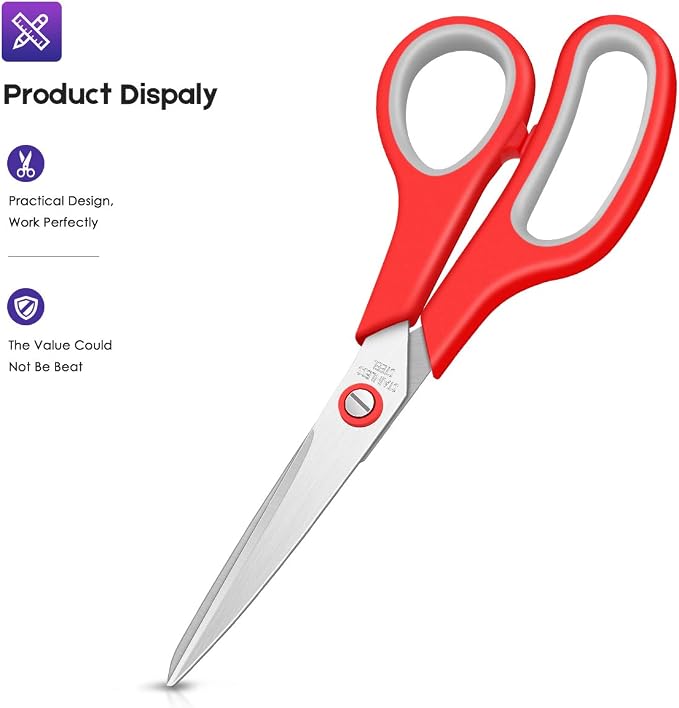 Scissors Bulk Set 20-Pack, Taotree 8" All Purpose Scissors - Image 2