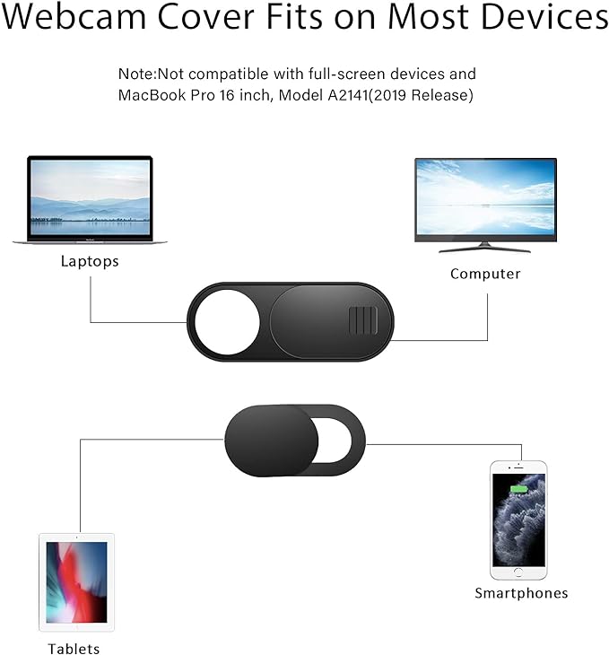 ZUCUCUC Webcam Cover Slide, 14 Pack Webcam Cover, Ultra-Thin Camera Cover - Image 4