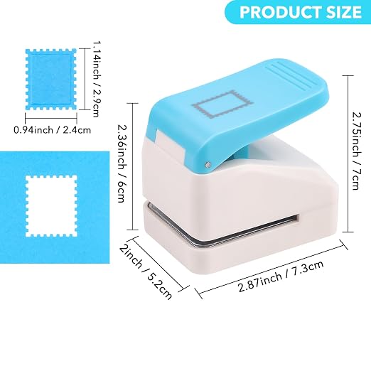 Stamp Punch | Stamp Hole Punches | 1.1X0.9 inch Rectangular Scalloped Edge - Image 2