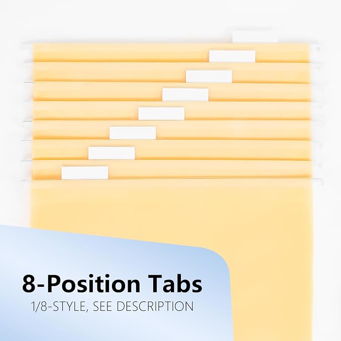 Plastic Hanging File Folders, 6 Pack Manila Hanging Folders，Letter Size - Image 4