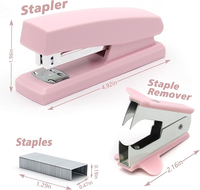 Pink Office Stapler, 25 Sheet Capacity - Image 2