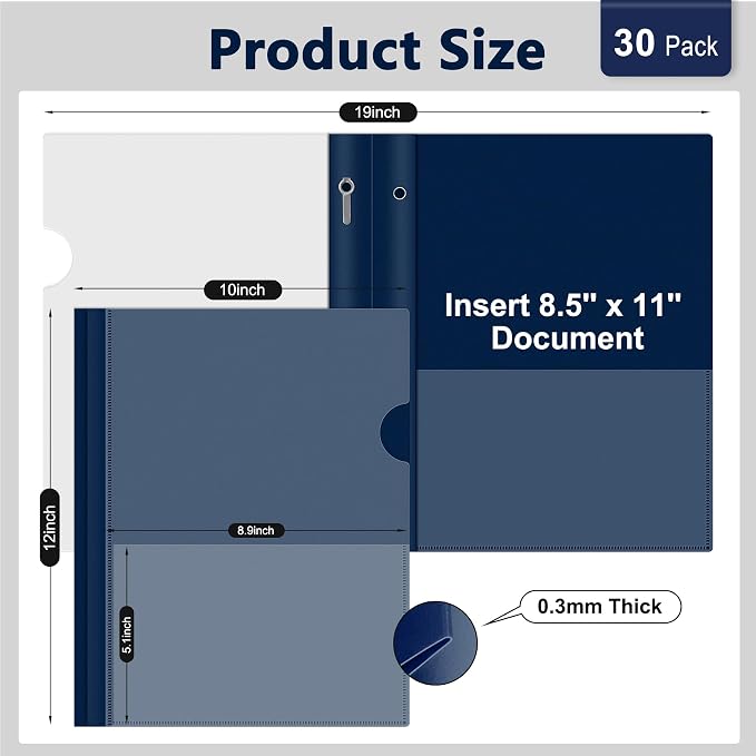 Ndsox 30 Packs Clear Front Report Covers - Image 2